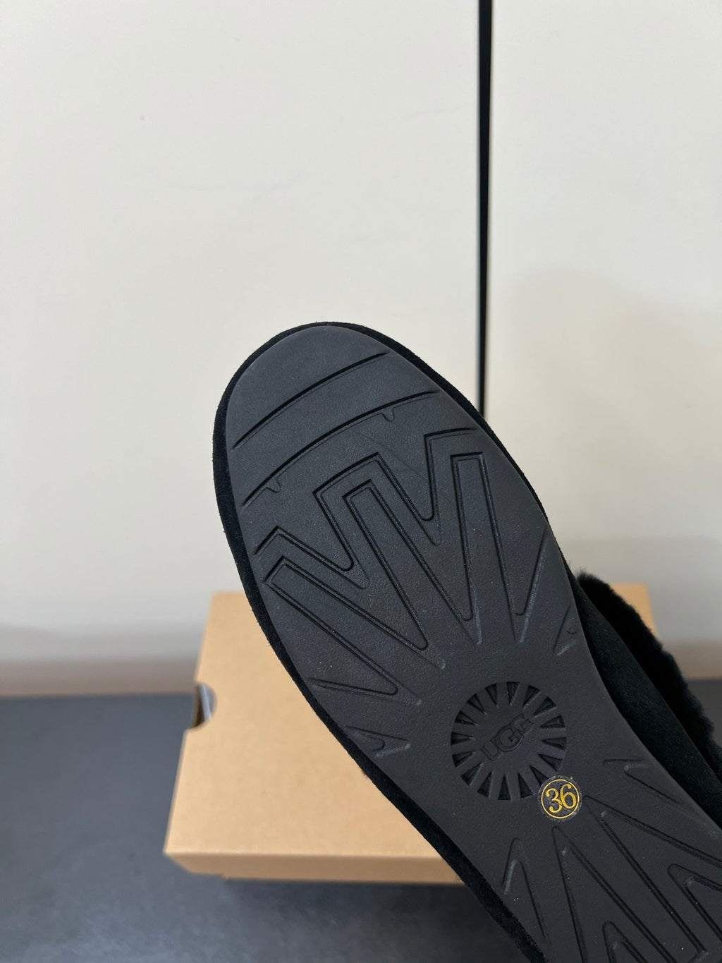 UGG Oil Jiji Slip-On Loafers Black Fur Suede 519525