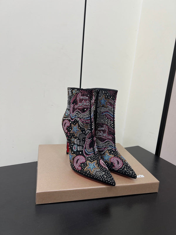 CL Hot Chick Starlight Ankle Boots 10.5 Suede 618912