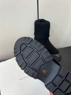 Brunello Cucinelli Ankle Boots Black Knitted Suede 619497