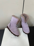 Brunello Cucinelli Snow Boots Purple Suede 619498
