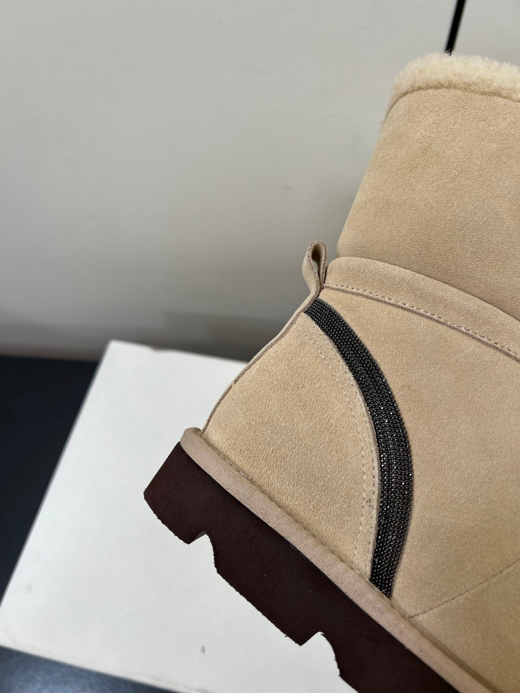 Brunello Cucinelli Snow Boots Light Taupe Suede 619499