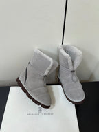 Brunello Cucinelli Snow Boots Grey Suede 619500