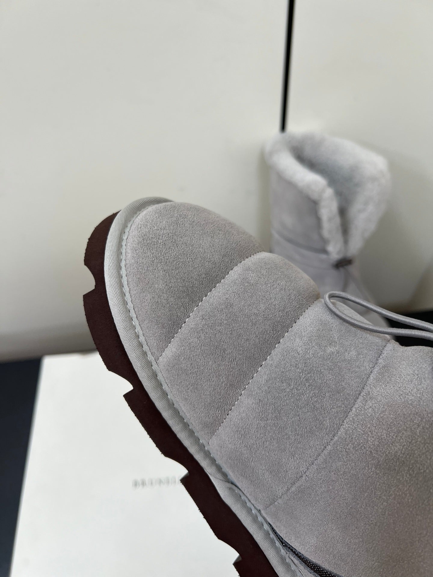 Brunello Cucinelli Snow Boots Grey Suede 619500