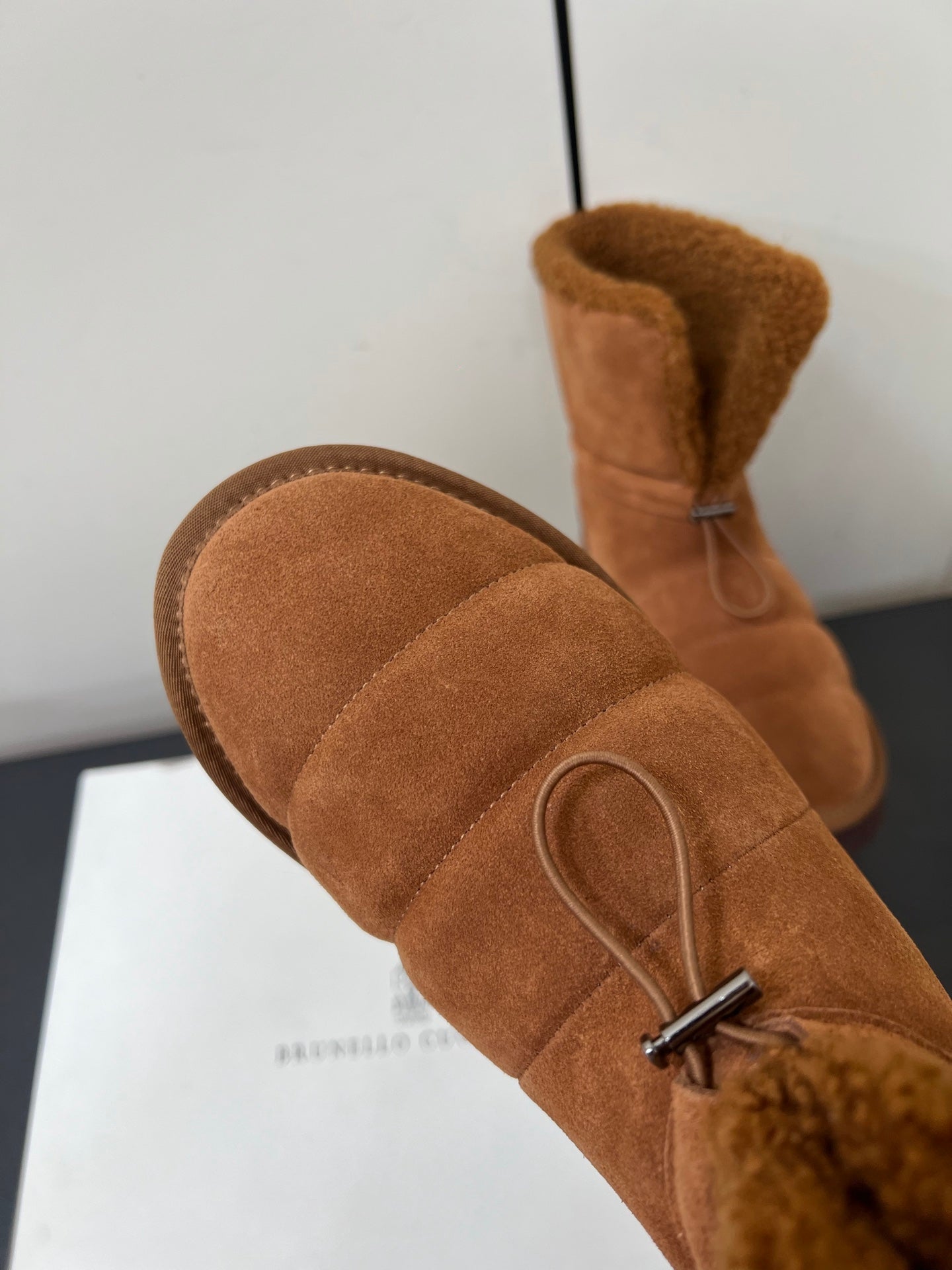 Brunello Cucinelli Snow Boots Brown Suede 619501