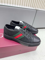 GG Tennis 1977 Sneakers Black Canvas Leather 788207