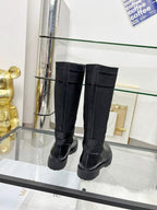 D-Major Boot In Black Stretch Wool And Lambskin 107721