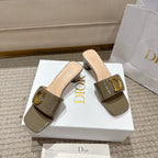 CD 25 C'EST DIO olive green patent leather 396127