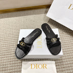 CD 30M Slide Black Calfskin 543741