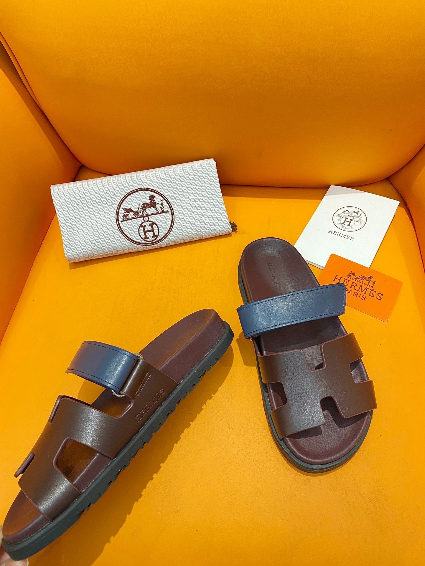 chypre rough h blue calfskin