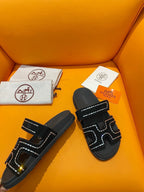 chypre sandal crystal black suede calfskin
