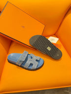 chypre sandal crystal blue suede calfskin