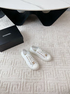 CC Low Sneaker 35mm White Wrinkled Cowhide