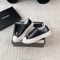 CC Low Sneaker 35mm Black Wrinkled Cowhide
