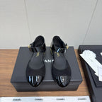 CC Ballerina Flats Black Calfskin 429731