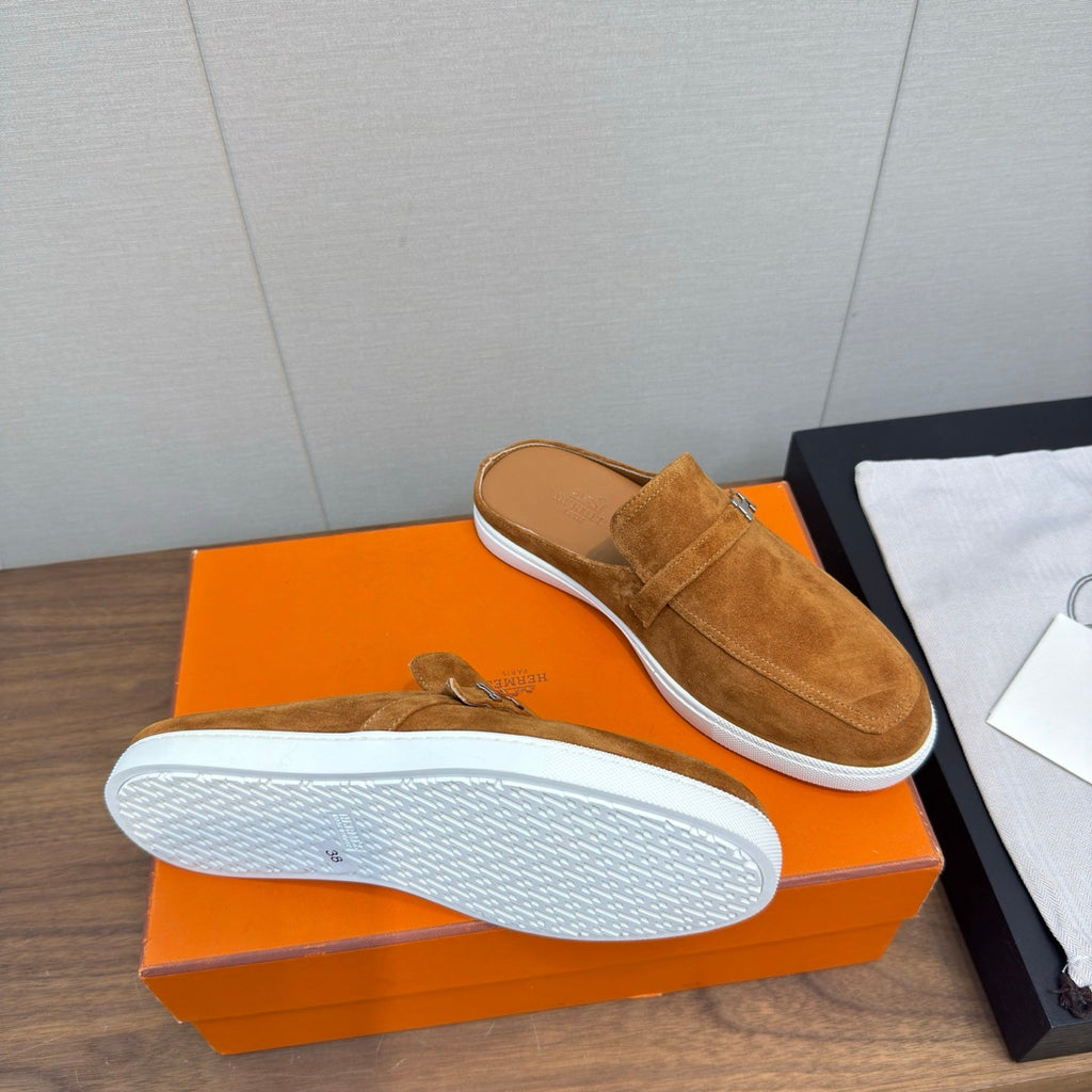 HM 25s Like Mule Brown Suede Rubber 465664