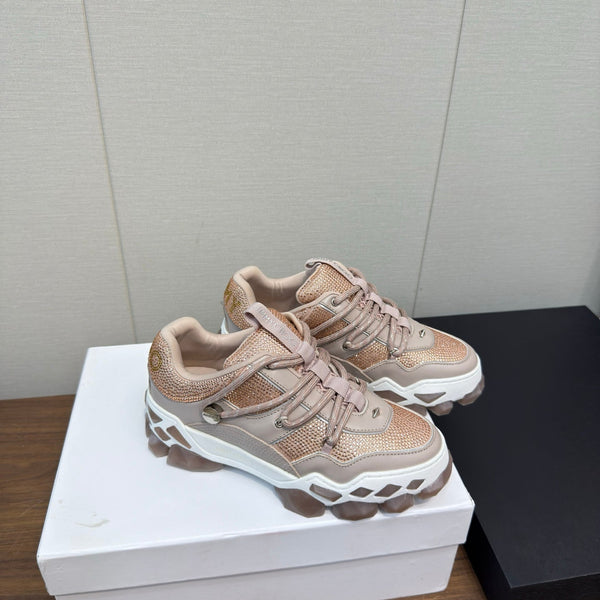 Jimmy Diamond X II/F Sneaker With Crystals White Grey Leather 517670