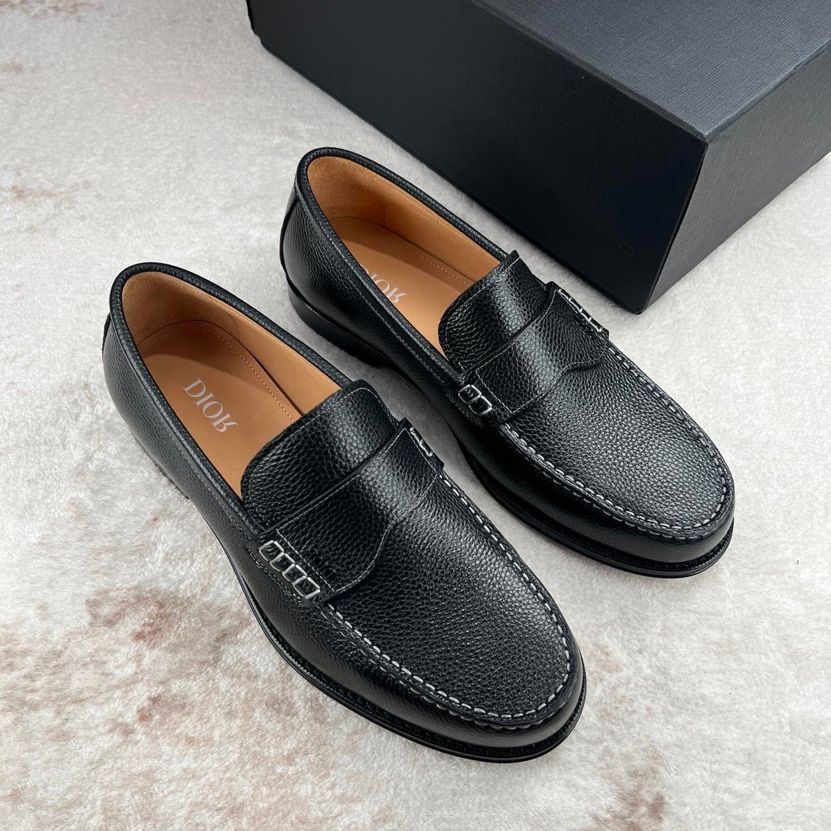 CD GRANVILLE LOAFER BLACK GRAINED CALFSKIN
