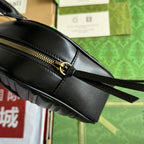 gg marmont medium top handle 35cm black calfskin gold hardware