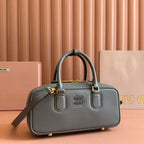 ARCADIE BAG 27 IN DARK GREY SHINY CALFSKIN