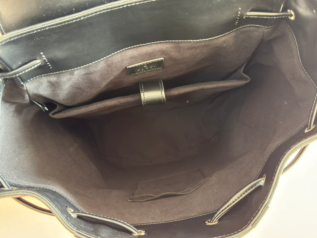 Gucci Backpack Grey mix Black Leather 248429