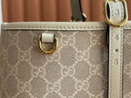 Gucci Ophidia 38cm Bag Beige White Canvas 244550