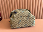 Gucci Snake Pattern Backpack Beige mix Brown Blue Calfskin Canvas 244338