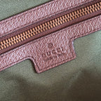 GG Savoy Medium Duffle Bag Brown Beige Leather