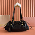 Miu Joie Shoulder Bag Black Nappa Leather