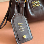 Miu Joie Shoulder Mini Bag Coffee Nappa Leather