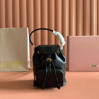 Miu MIni Backpack Black Leather 273202
