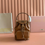Miu MIni Backpack Brown Leather 273201