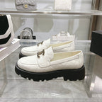 CC Moccasins White Cowhide