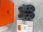 chypre sandal all black calfskin