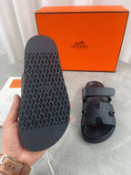 chypre sandal all black calfskin