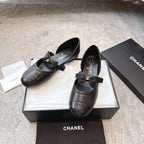 CC 25b Fall-Winter Mary Janes 15mm Black Calfskin & Sheepskin 415775