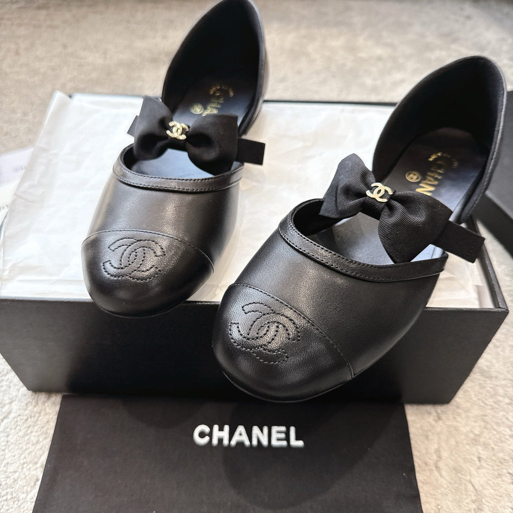 CC 25b Fall-Winter Mary Janes 15mm Black Calfskin & Sheepskin 415775