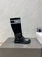 Dior 2025 Boot Black White Suede Cowhide Fur 502075