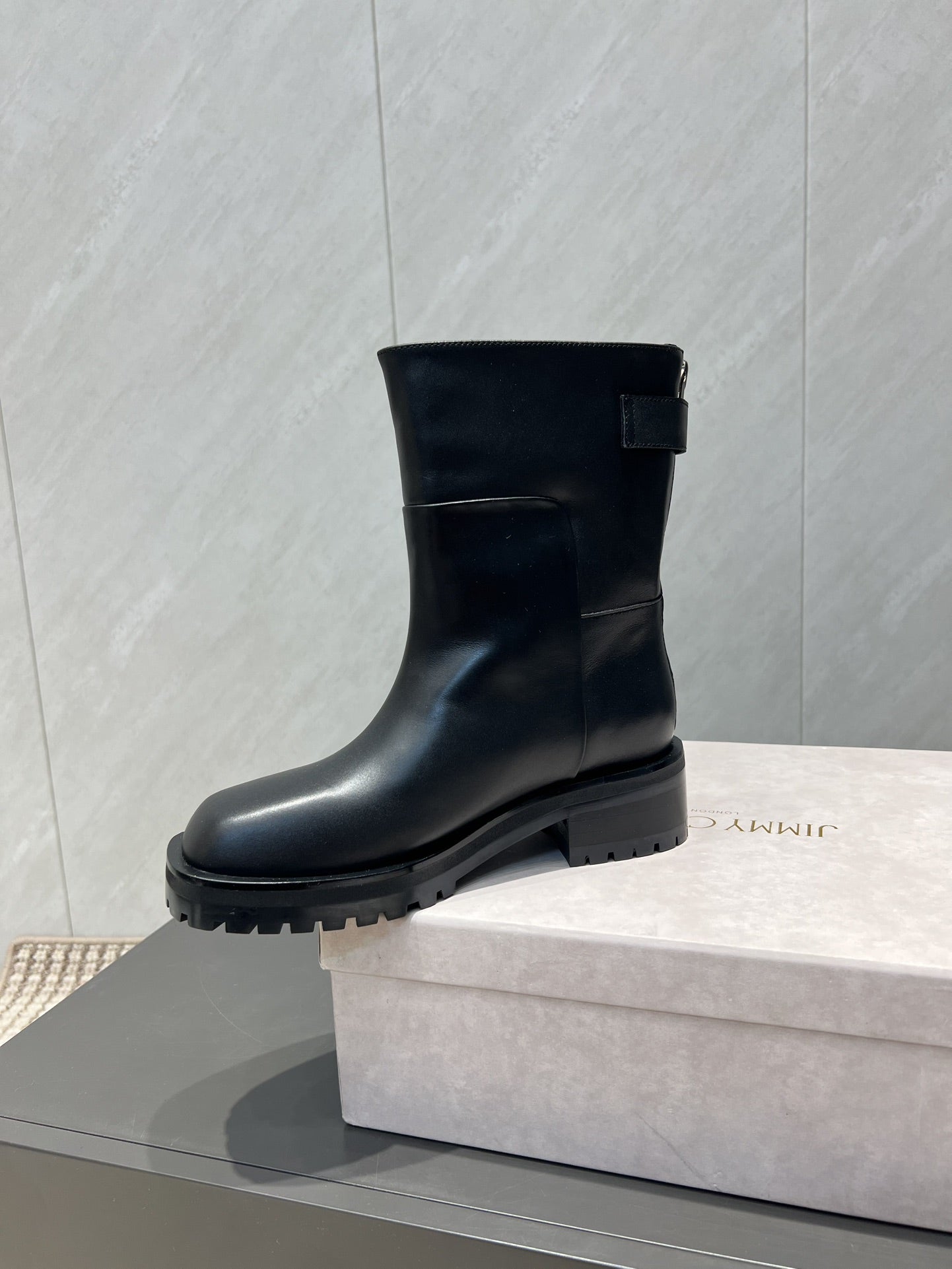 Jimmy Choo Brooklyn Boots Black Leather 540672