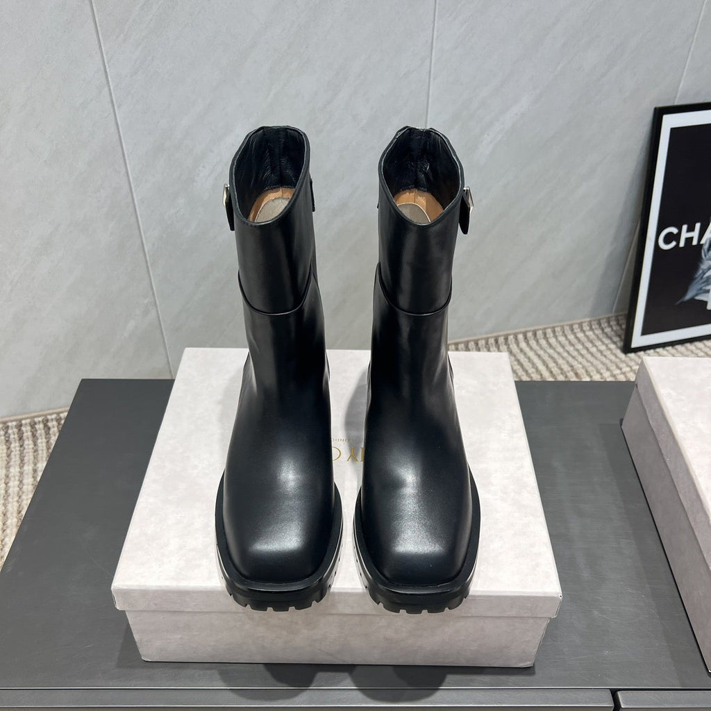 Jimmy Choo Brooklyn Boots Black Leather 540672
