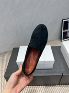 The Row 2025 Tipi Loafer Black Suede 540518
