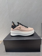 Chanel 25 Sneaker Light Pink White Black Suede 540280