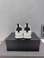 Chanel 25 Sneaker Black White Suede 540306