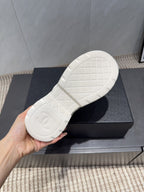 Chanel 25 Sneaker Pink White Mesh Fabric 540319