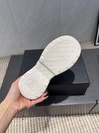 Chanel 25 Sneaker Black White Mesh Fabric 540320