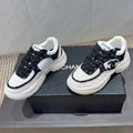 Chanel 25 Sneaker Black White Suede 540329