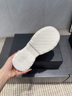 Chanel 25 Sneaker Ivory White Suede Fabric 540331