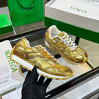 BV 26s Orbit Flash Sneaker Gold Metallic Leather 735930