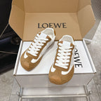 LOEW 26s Ballet Runner 2.0 Brown White Suede Sheepskin 683933