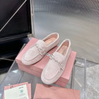 Miu 26s Loafer Light Pink Suede 683947
