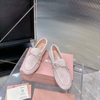 Miu 26s Loafer Light Pink Suede 683947